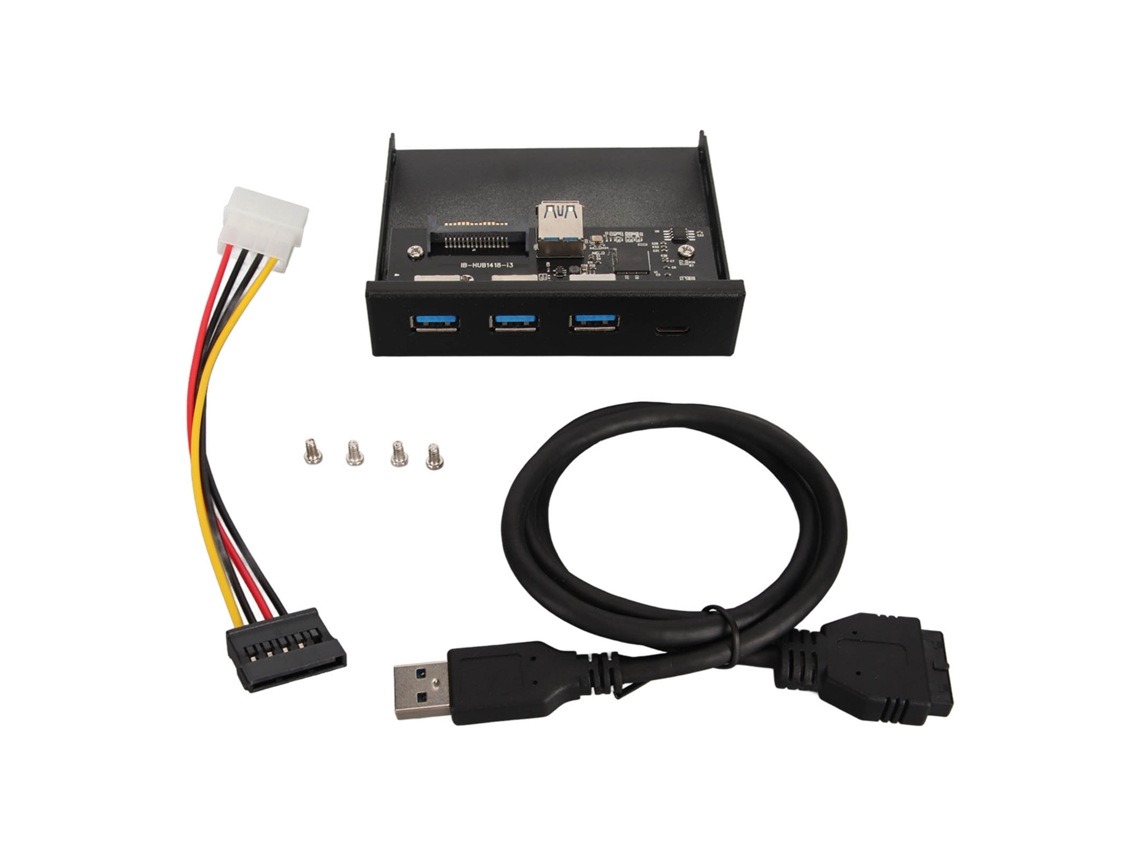 Hub De Painel Frontal Usb 3.0 De 3,5 Polegadas Com 4 Portas E Unidade Óptica 6gbps Para Desktop