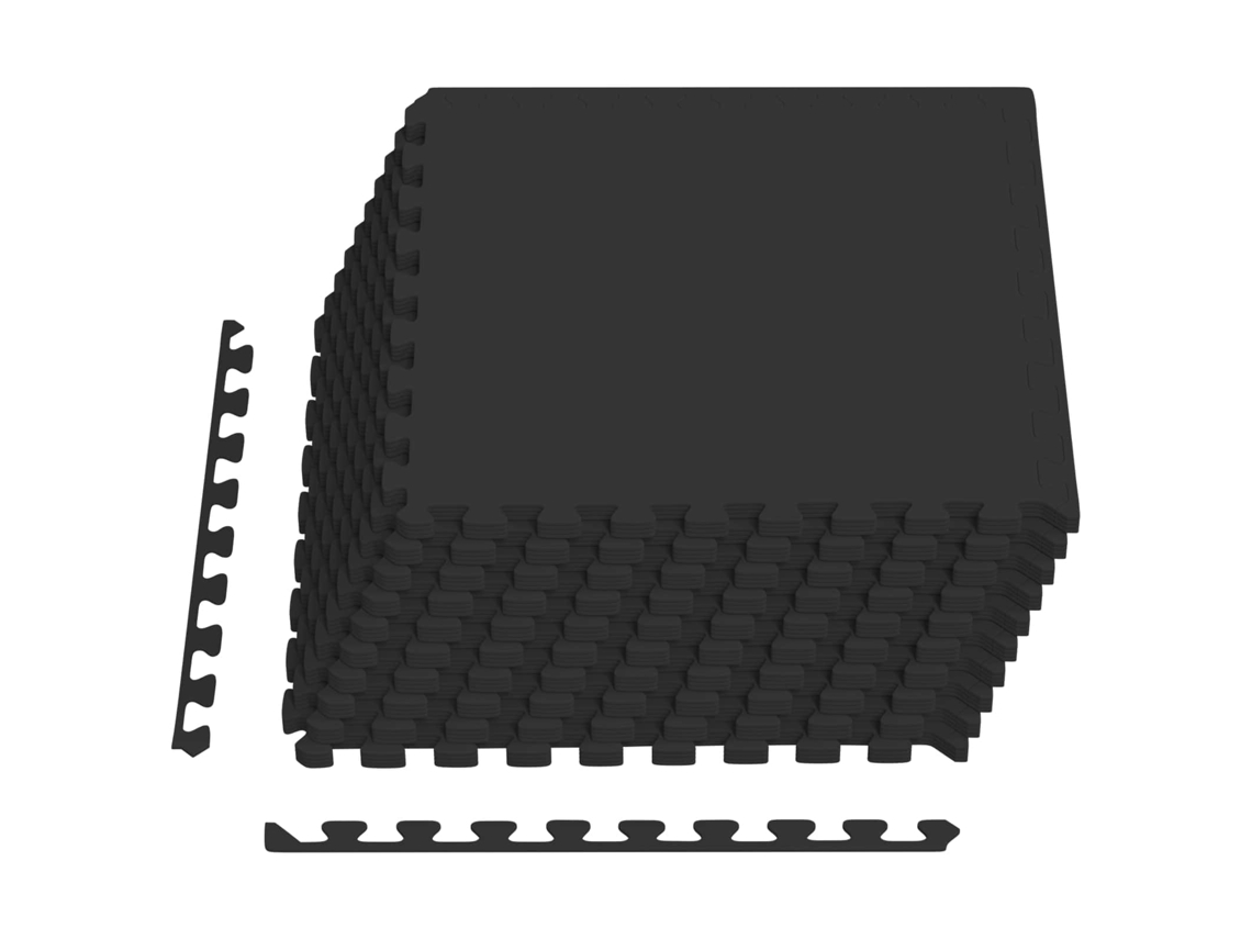 Conjunto 40 Tapete Para Piscina Vidaxl Preto Espuma (14,4 M²)