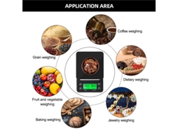 Balança de Café Coado 5 Kg/0,1 G com Temporizador, Cozinha Digital Eletrônica Portátil, Lcd, Carregamento Usb AQUAFORGE