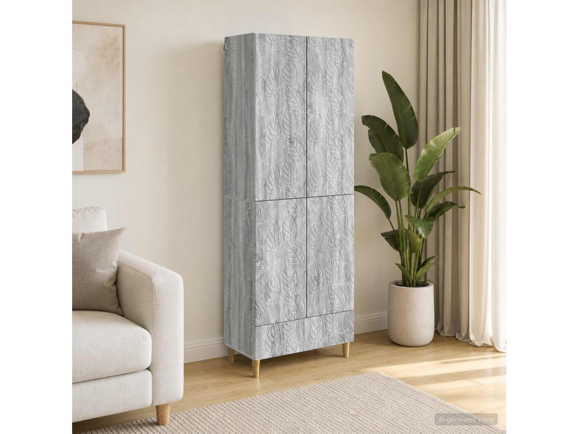 Vidaxl Conjunto De Gabinete 2 Pcs Sonoma Cinzento Derivados De Madeira