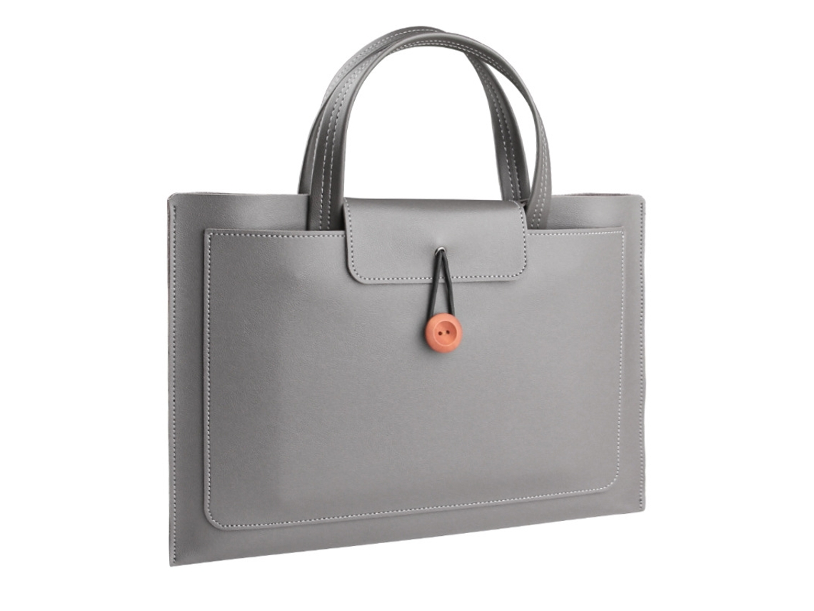 Bolsa Para Portátil Czhhmart Em Pu Impermeável, Proteção 360°, Compatível Com Notebooks De 15 Polegadas Cinza Escuro