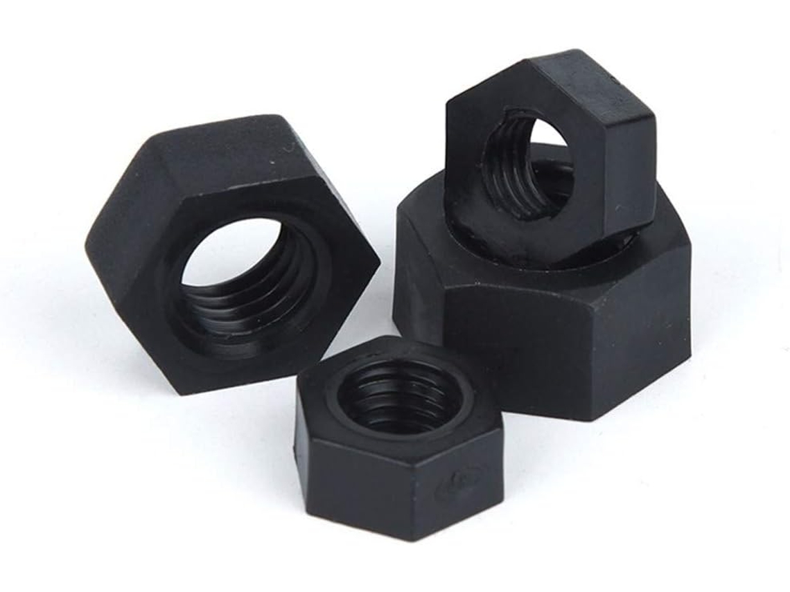 25 Peças De Porcas Sextavadas Isoladas Com Rosca Métrica Em Plástico, Nas Cores Preto, Branco E Nylon, Nos Tamanhos M2