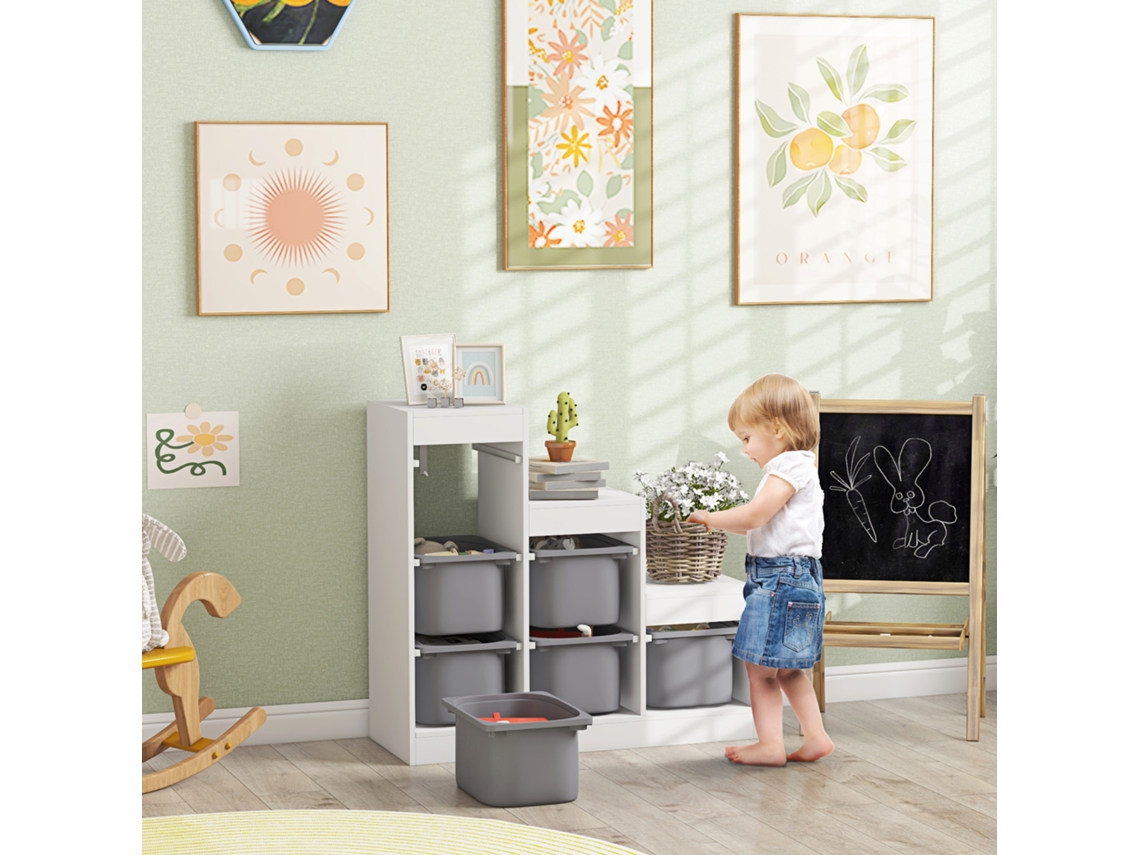 Móvel De Arrumação Infantil, Em Abs, 90 X 38,5 X 96 Cm