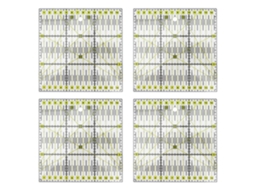 4pcs Régua De Acuarela Para Quilting E Costura Com Linhas De Grade E Duas Cores Para Cortar Tecido