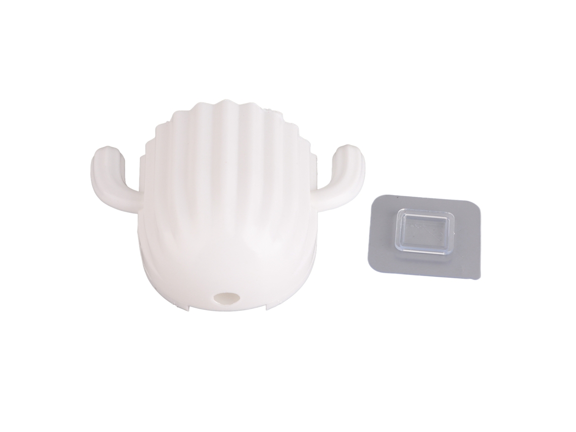 Suporte De Armazenamento De Parede Sem Furo Em Forma De Cacto Para Banheiro Branco