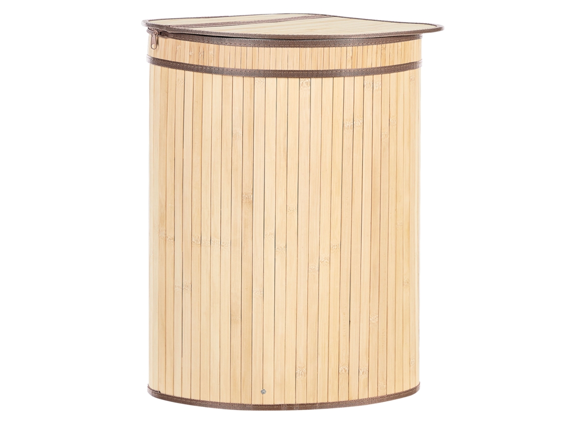 Canasta Decorativa Beliani Badulla De Bambú Marrón 42x35x60