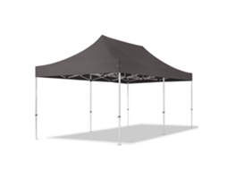 Tenda Dobrável 3x6m, Alumínio Profissional 40mm, Cinza Escuro