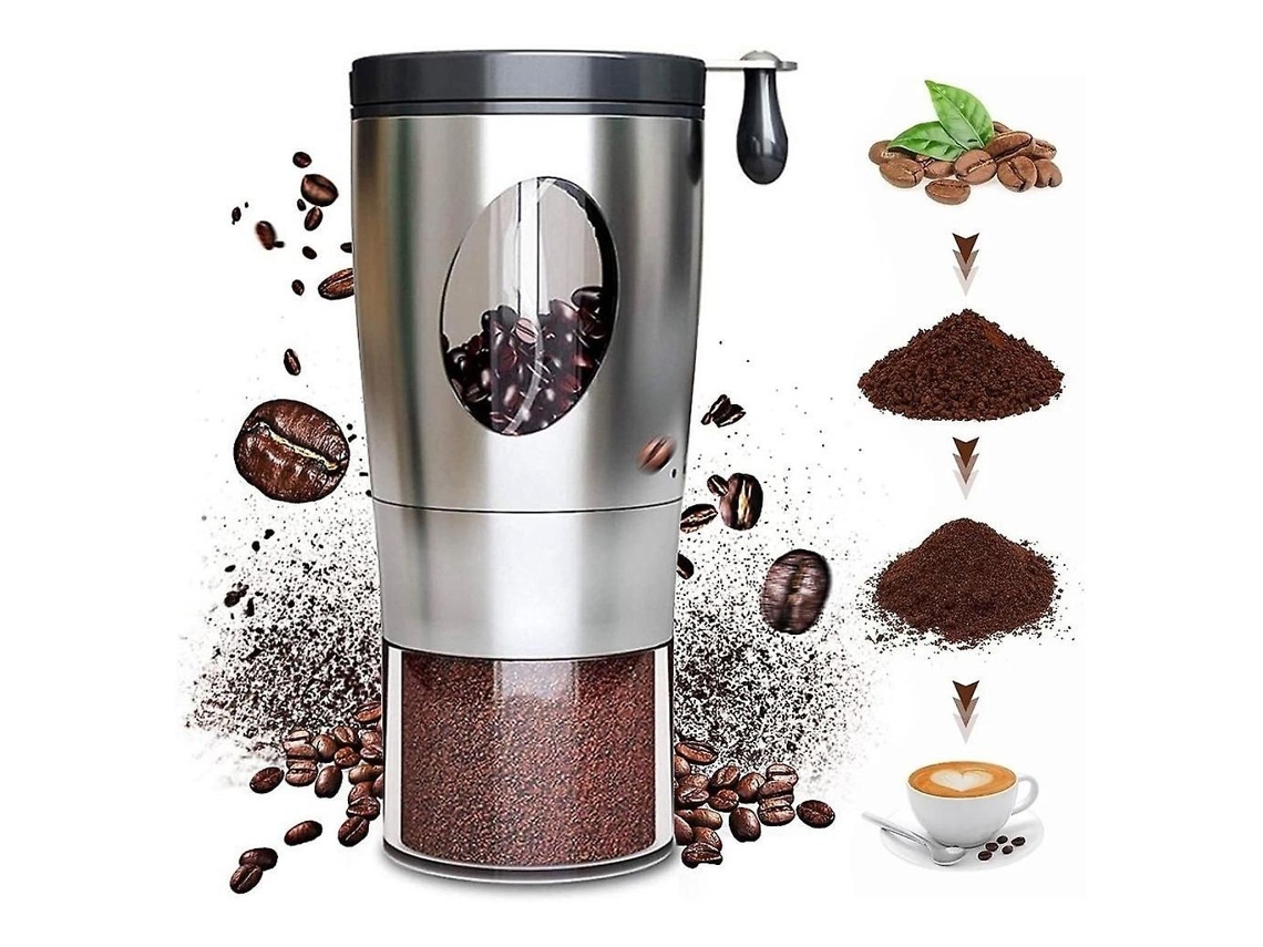 Moedor De Café Manual Ajustável Portátil Com Manivela Klb Brilvibera