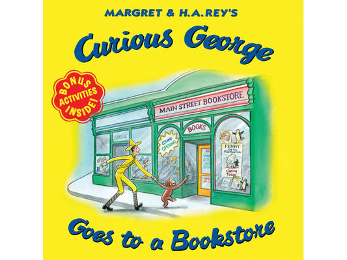 Livro Curious George Goes to a Bookstore de H A Rey (Inglês)