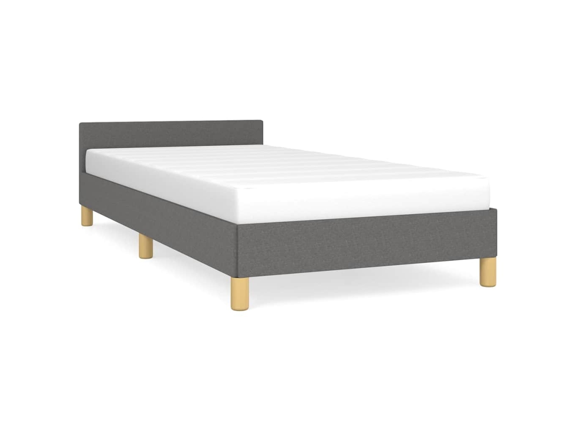 Estrutura de Cama Sem Colchão Tecido Cinzento escuro MAISON EXCLUSIVE (80x200 cm)