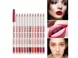Kit De 12 Lápis De Lábio Matte Impermeáveis Para Mulheres E Meninas