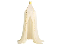 Mosquitera Luxo para Cama Toldo Poliéster Altura 240cm Diâmetro 60cm Amarelo S/MARCA