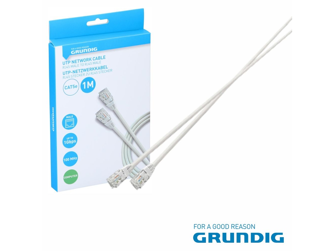 Cabo De Rede Utp Cat5e 1m Branco Grundig