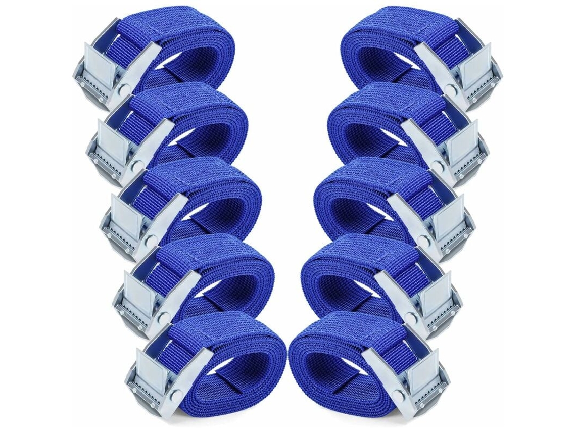 Fita De Amarração 1 M× 2, 5 Cm, 10 Unidades Com Fivela De Came