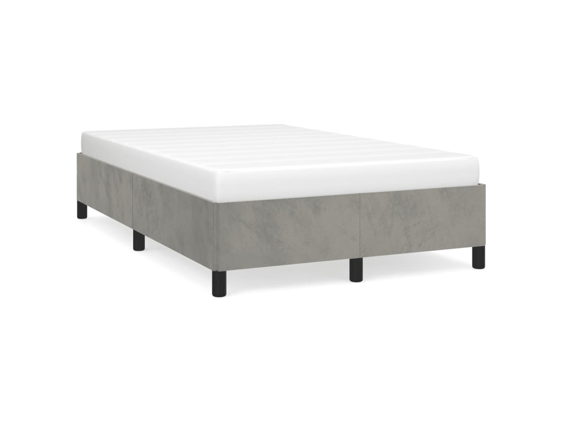 Bed Frame, Bed Frames Vidaxl Cinzeto Veludo (120 X 190 Cm)