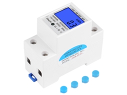 Yuru medidor de Energia Monofásico Digital Lcd 5 32a 110 130v 60hz com Retroiluminação para Trilho Din