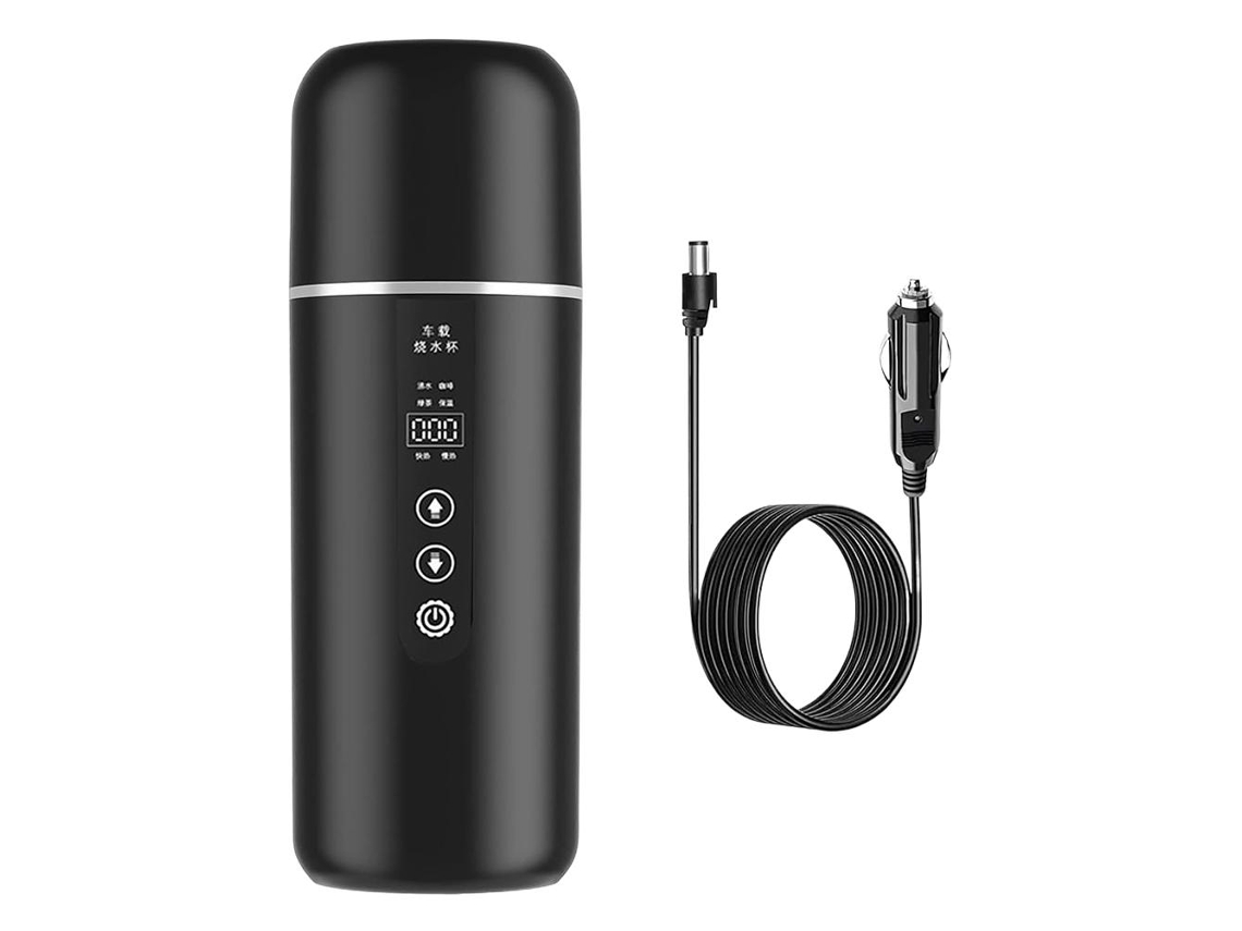 Chaleira Eltrica Para Carro 12/24v Em Ao Inoxidvel Com Controle Inteligente De Temperatura.-tuotuo