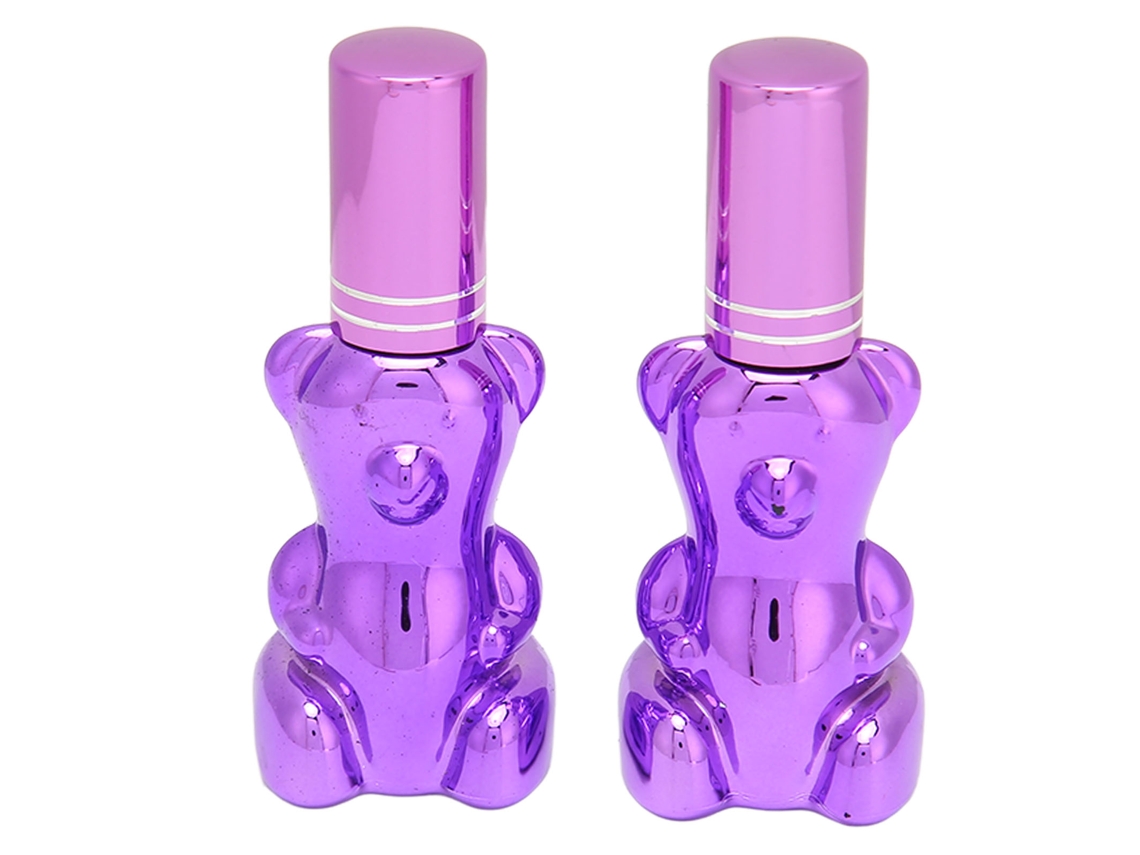 Garrafas Perfume Anti-vazamento Recarregáveis 12ml Roxo Urso 2pcs