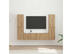 Vidaxl Conjunto De Móvel De Tv 6 Pcs Carvalho Artesanal