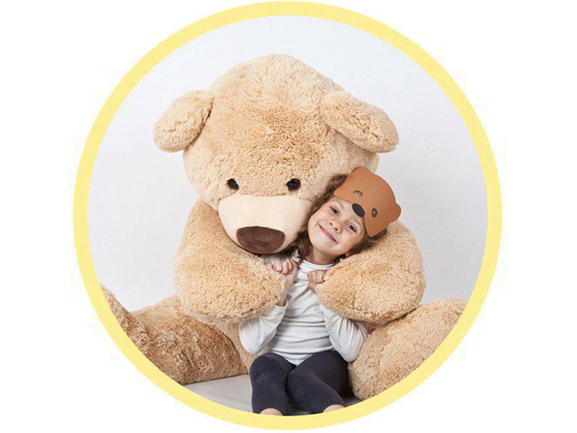 Peluche FAMOSA Urso De Peluche Grande Com Laço(140 cm)