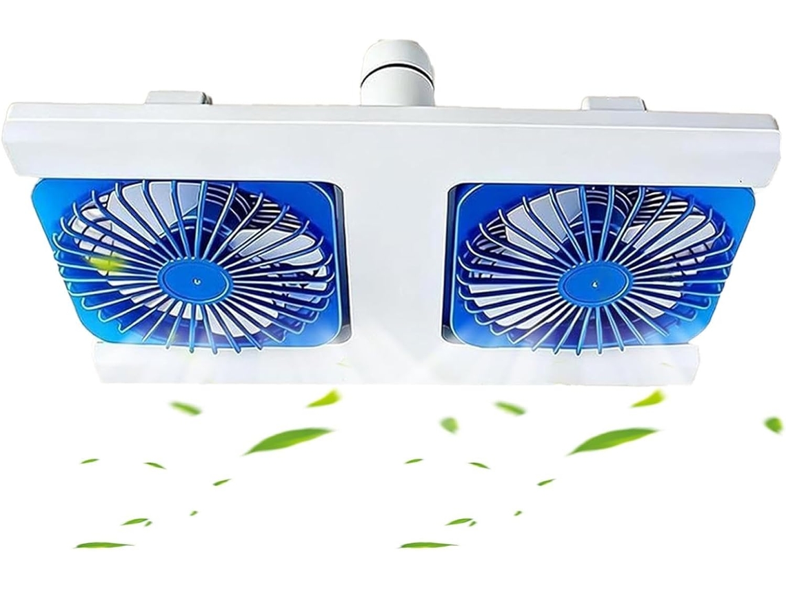 Ventilador De Teto Com Duas Cabeças, Soquete E27 E Luz.