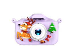 Câmera Infantil, Mini Câmera Digital De Desenho Animado Com Câmera Dupla (cervo Roxo) Czhhmart