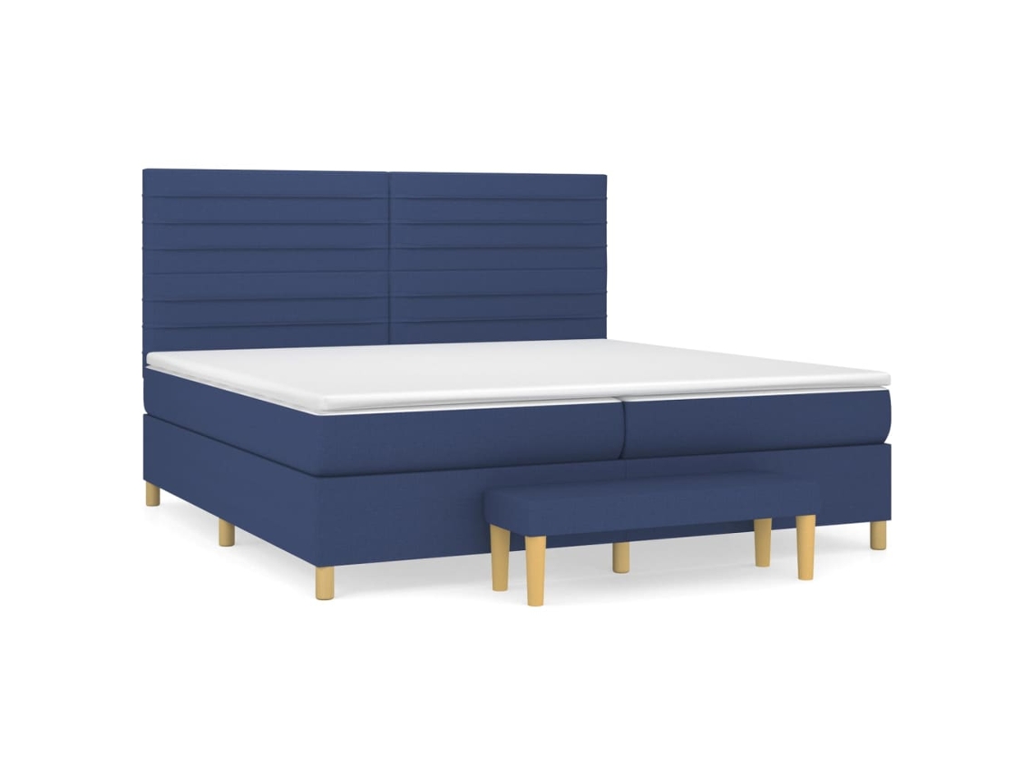 Box Spring Bed, Box Spring Beds Vidaxl Azul Tecido (200 X 200 Cm)
