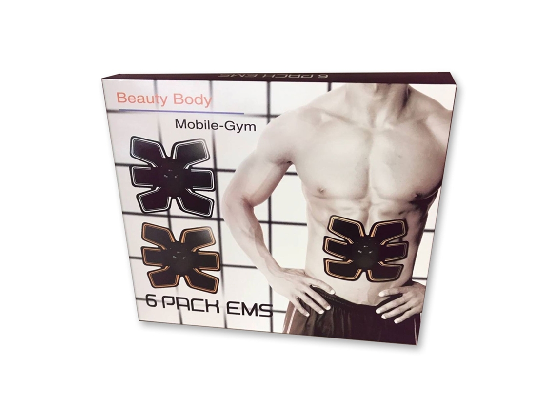 Lurelia Estimulador Abdominal Muscular Eletrônico Para Treinamento 6 Pack Estômago Ems Preto
