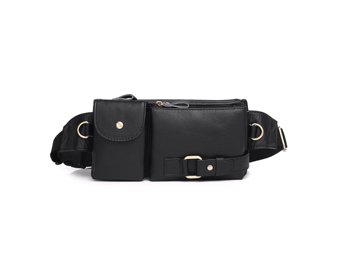 Bolsa Masculina De Couro Legítimo Com Camada Superior De Couro Bovino, Bolsa Esportiva Multifuncional Para Celular SUNNY SPACES