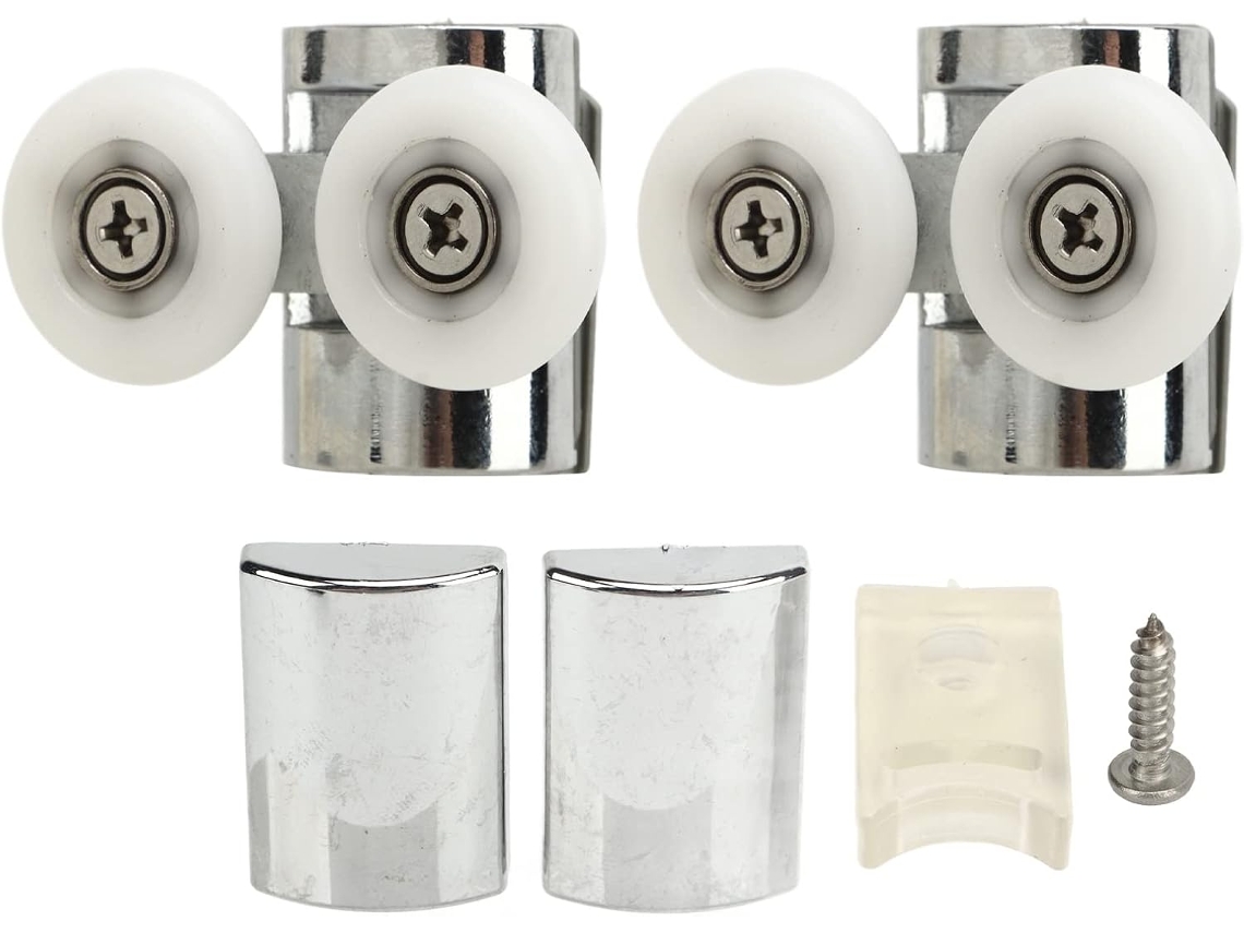 Kit De Polias Para Porta Correr 23 Mm, Roda Giratória Suspensa Vidro A