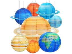 Lanternas De Papel Espaciais Multicoloridas Com Planetas Do Sistema Solar Olysi Shop