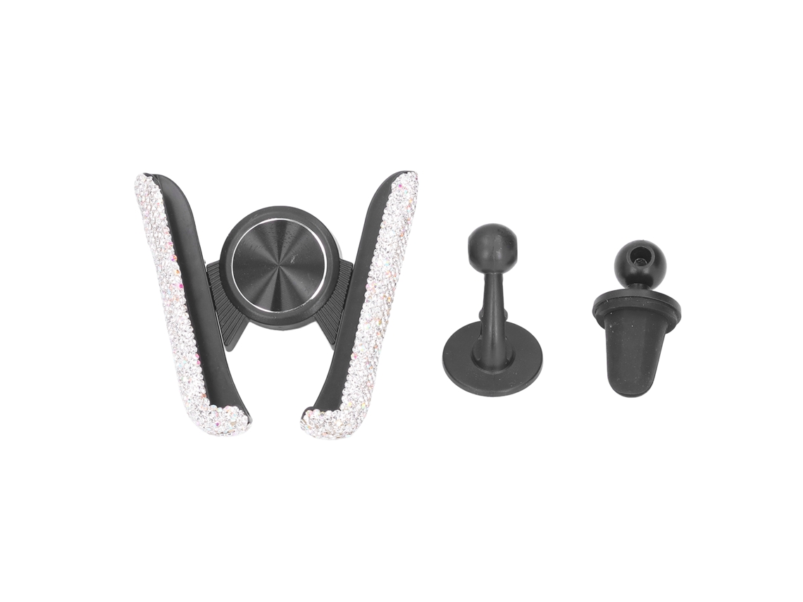 Suporte Para Celular Veicular Brilhante, Ajustável E Universal, Para Mulheres E Meninas, Branco.