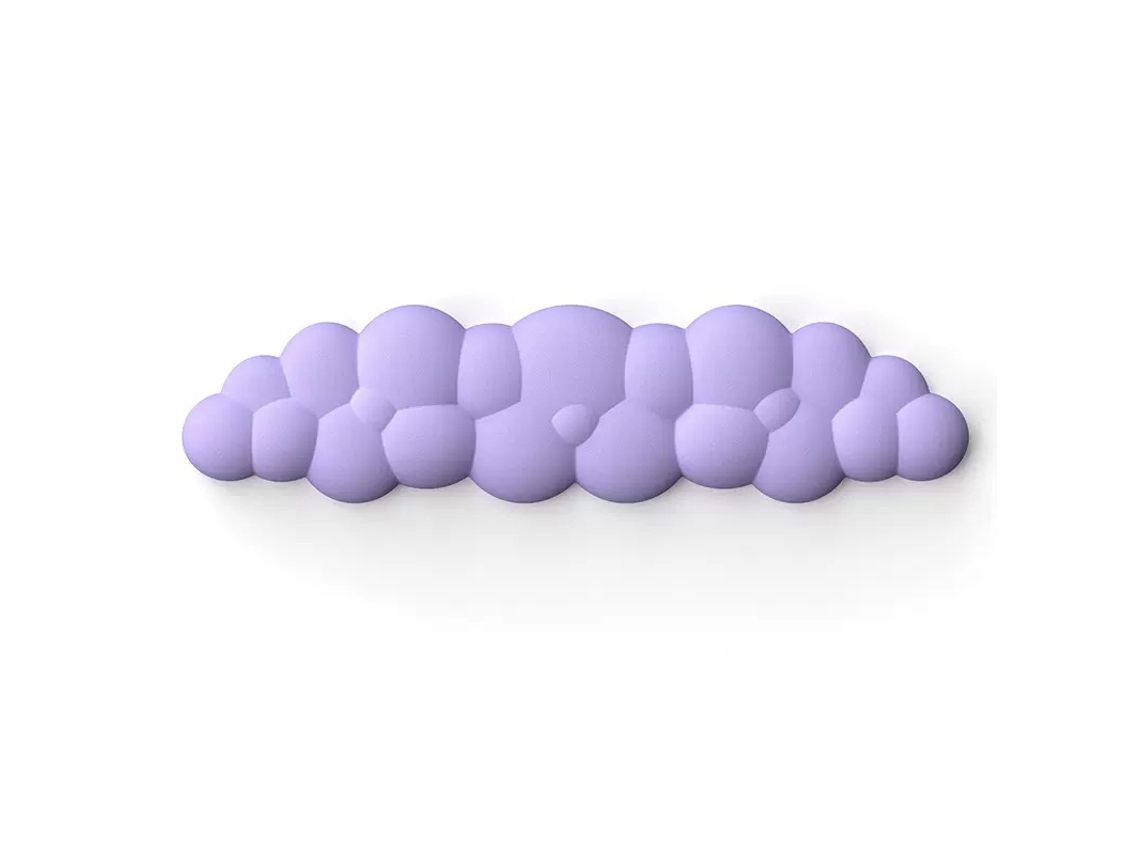 Mousepad Com Suporte Para Pulsos E Teclado, Feito De Couro Pu Roxo.