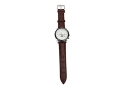 Relógio Mecânico Automático Masculino Fase Lunar Cronógrafo Pulseira de Couro Pu