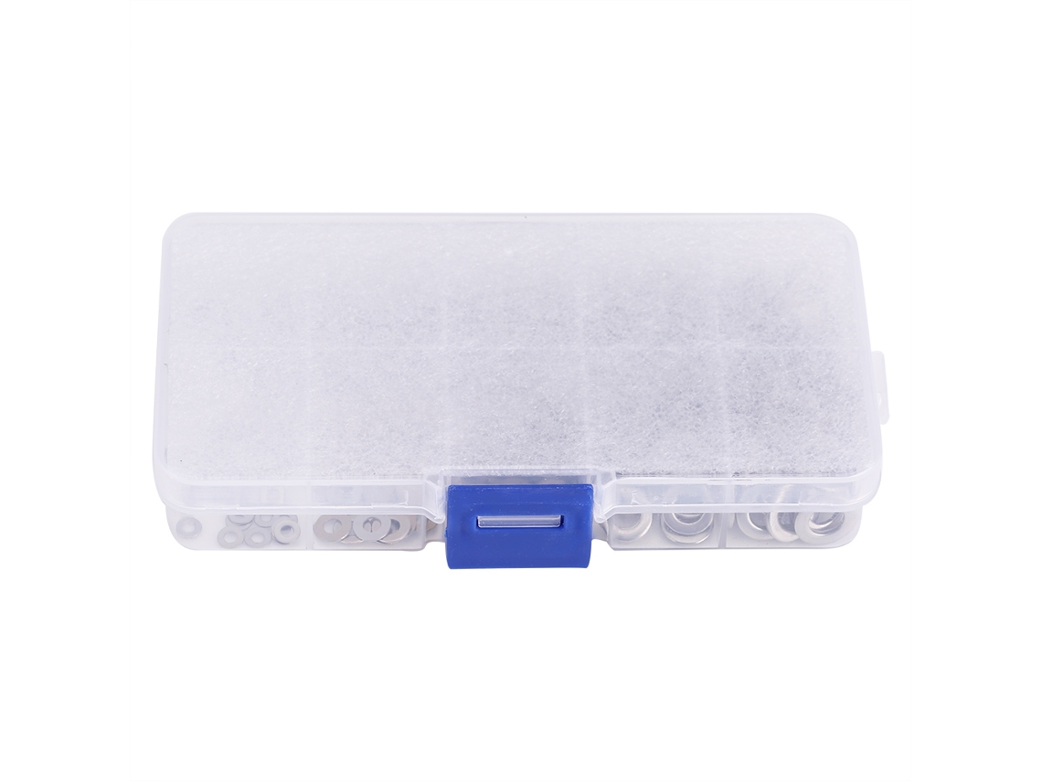 Arruelas Planas Inox Conjunto Variado Estojo Plástico