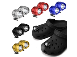 Lanterna De Cabeça Mordely 1 Unidade Para Croc Small Lights, Ideal Para Corrida E Camping, Cor Prata