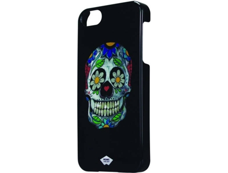 Capa iPhone 5 MOSAIC THEORY SKULL Preto