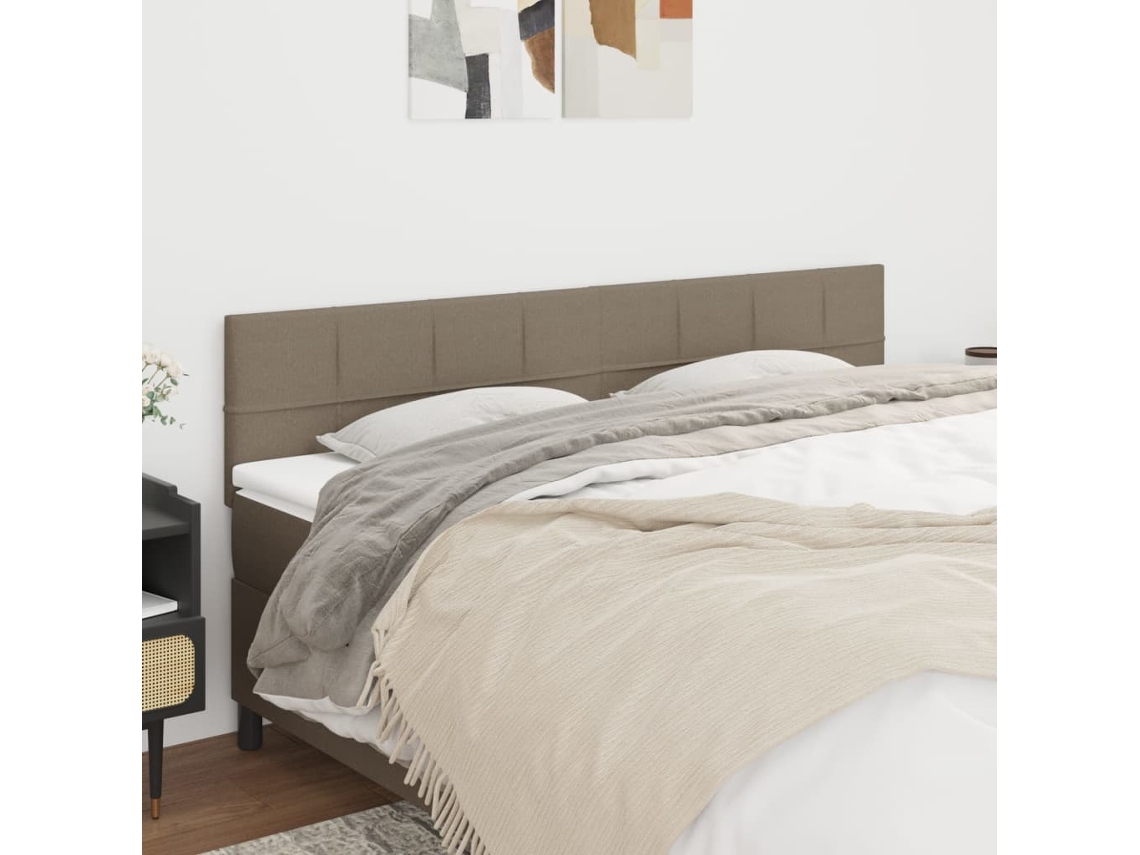 Vidaxl Cabeceiras Cinzento-acastanhado 180x5x78/88 Cm Tecido