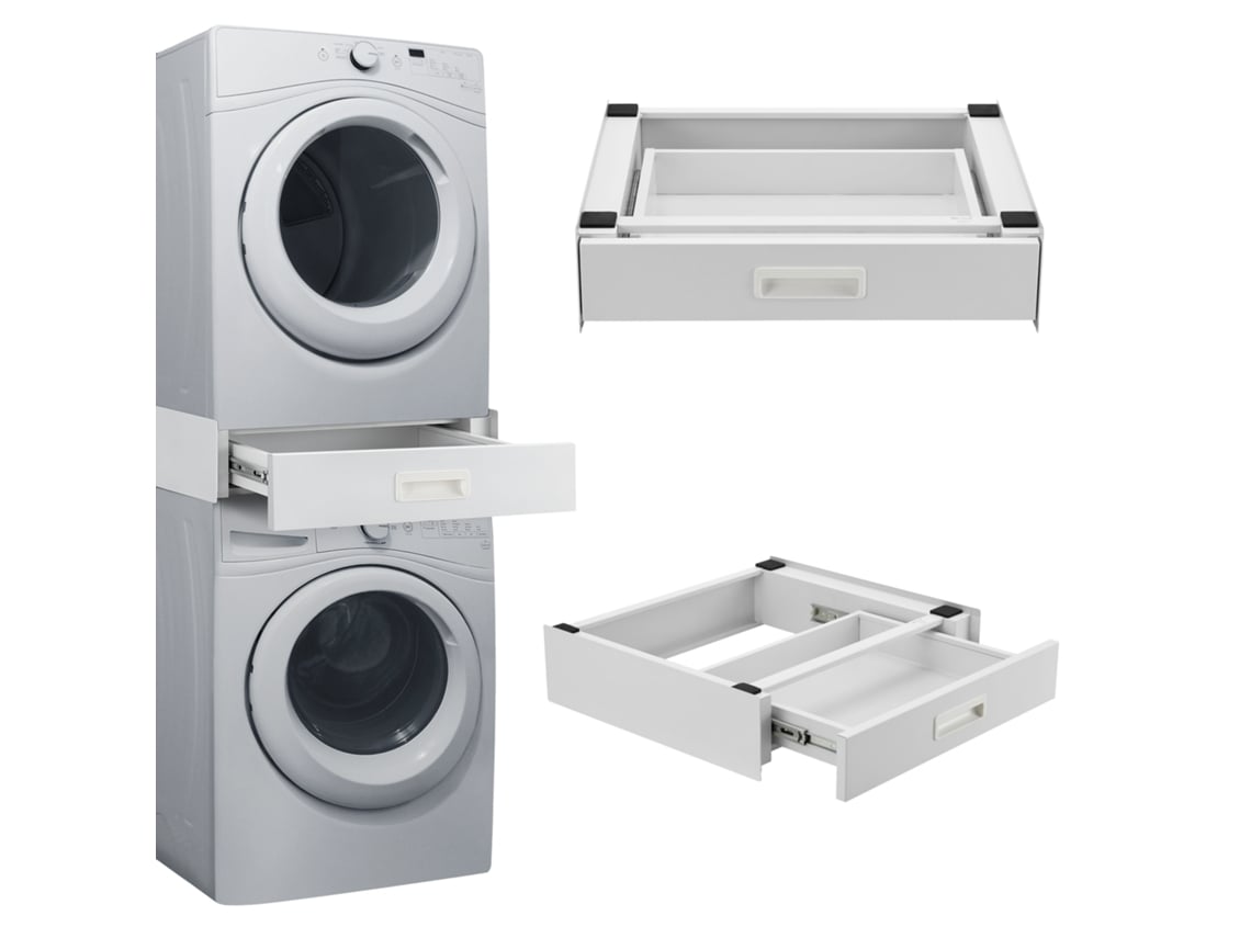Kit de Ligação para Máquina de Lavar/Secar Roupa Buxton com Gaveta 8X60X60Cm Branco [EN.CASA]