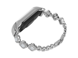 Pulseira De Relógio De Metal Com Trevo De Quatro Folhas E Diamantes
