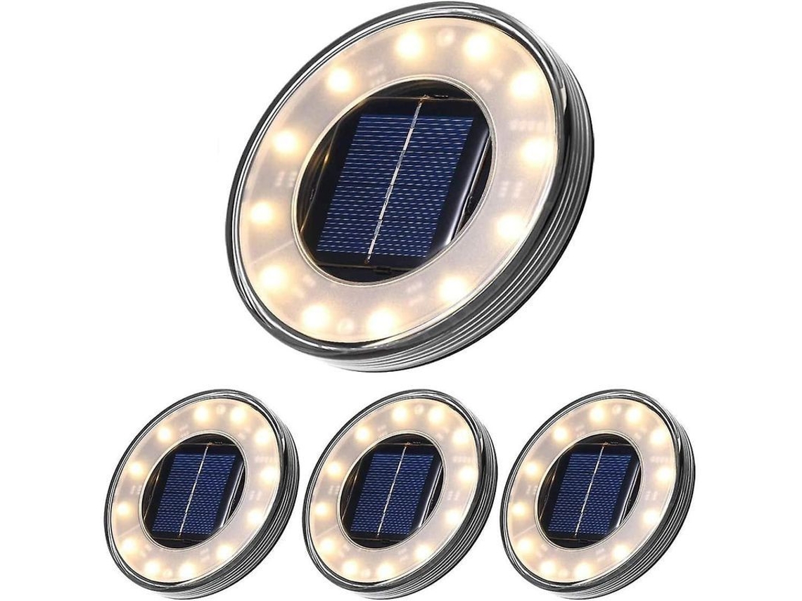 Novos Produtos 2025, Lâmpada De Chão Solar Led 4 Pack, Tomshine 12 Leds, Ip68 Impermeável