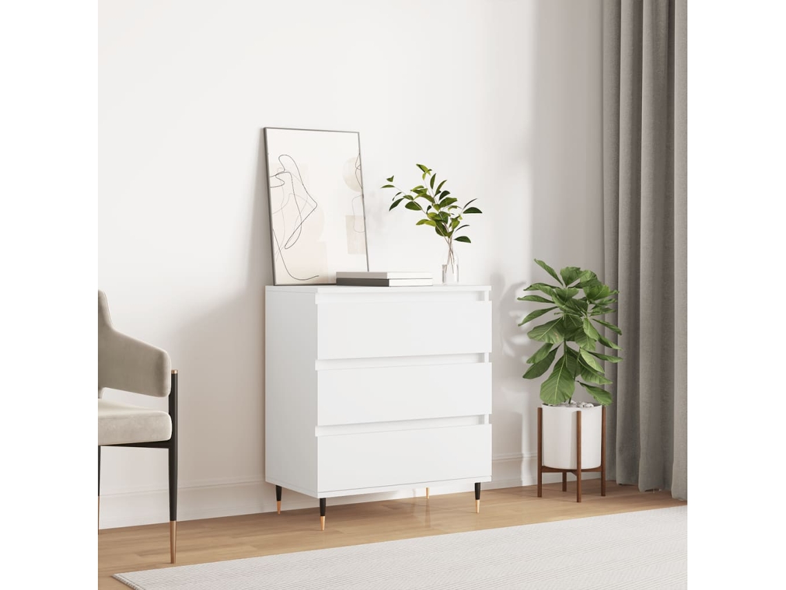 Vidaxl Aparador 60x35x70 Cm Derivados De Madeira Branco