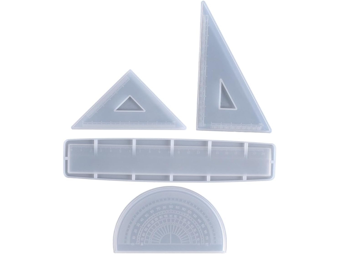Molde De Silicone Para Régua Reta Diy, 1 Conjunto Branco