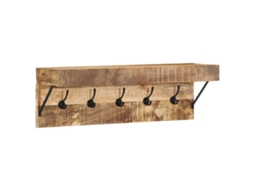 Conjunto 1 Cabideiro Vidaxl Castanho Madeira De Mangueira Maciça (73 X 19 X 23 Cm)