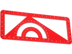 Conjunto genérico de réguas triangulares em liga de alumínio com design profissional resistente para decoração escolar.
