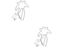 Conjunto de 2 Luminárias Decorativas Recarregáveis a Bateria, Feitas de Plástico Branco. SFUSHOS