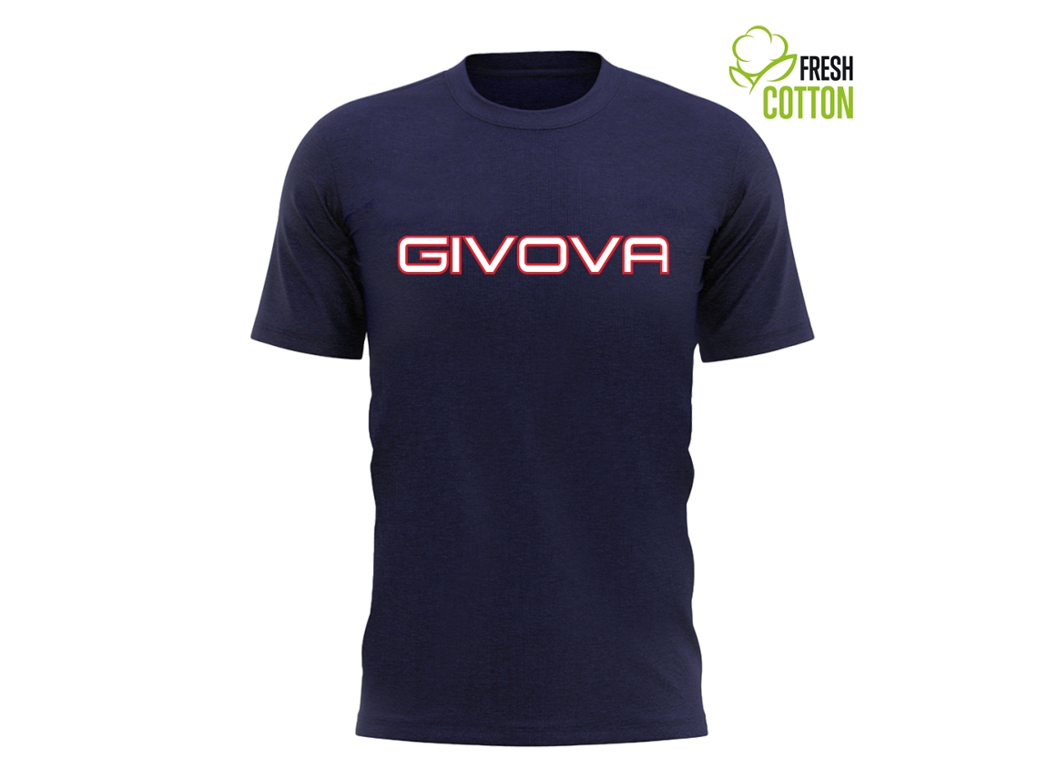 Camiseta masculina de algodão com bolinhas da Givova, tamanho XL