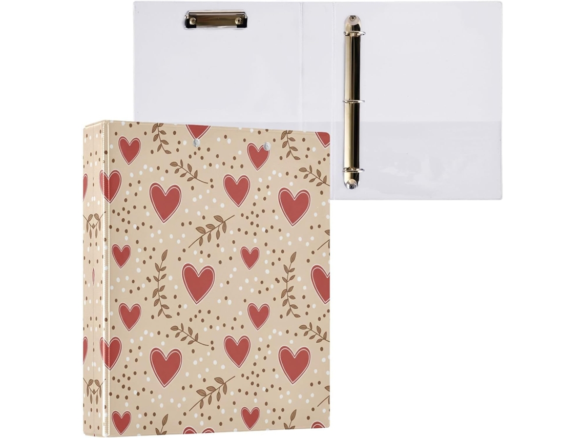 Pasta de 3 Argolas para Papel Tamanho Carta , Organizador Redondas com Prancheta, Suporte Pran (27,9 X 21,6 Cm)
