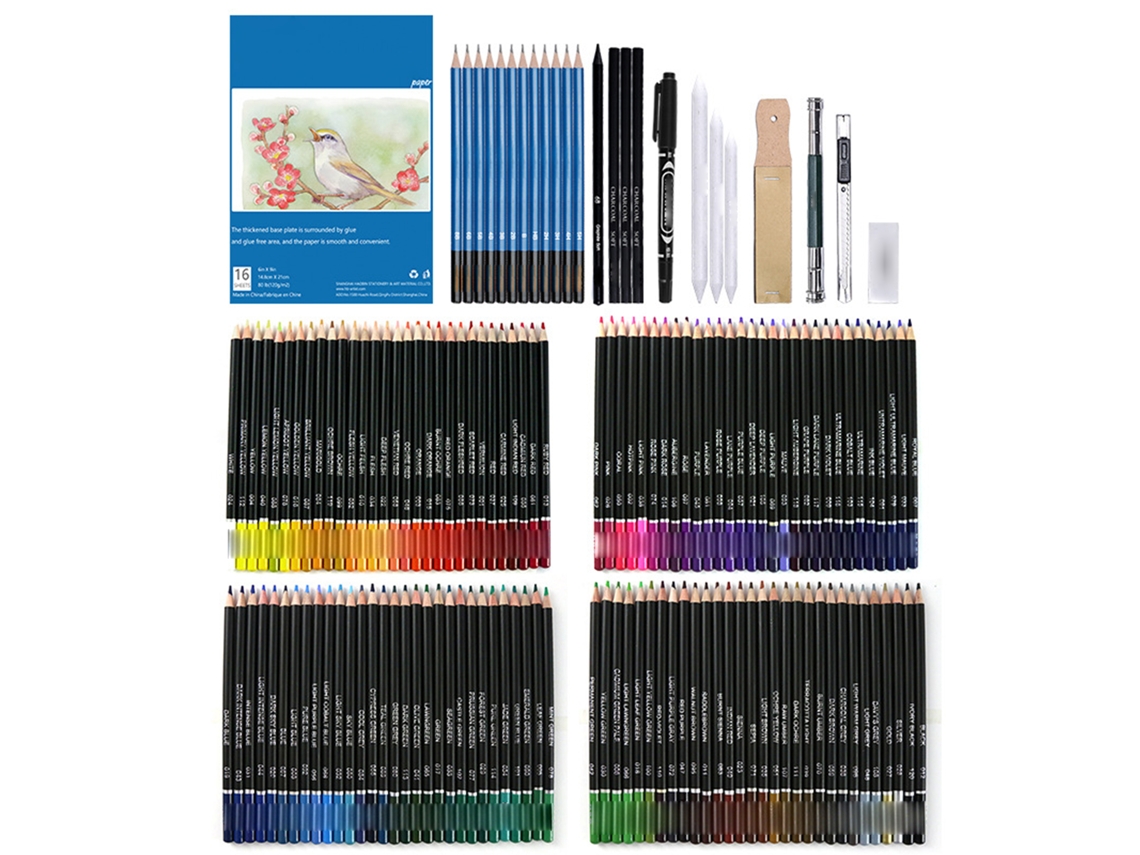 Set De Lápices De Arte Profesionales 145 Piezas
