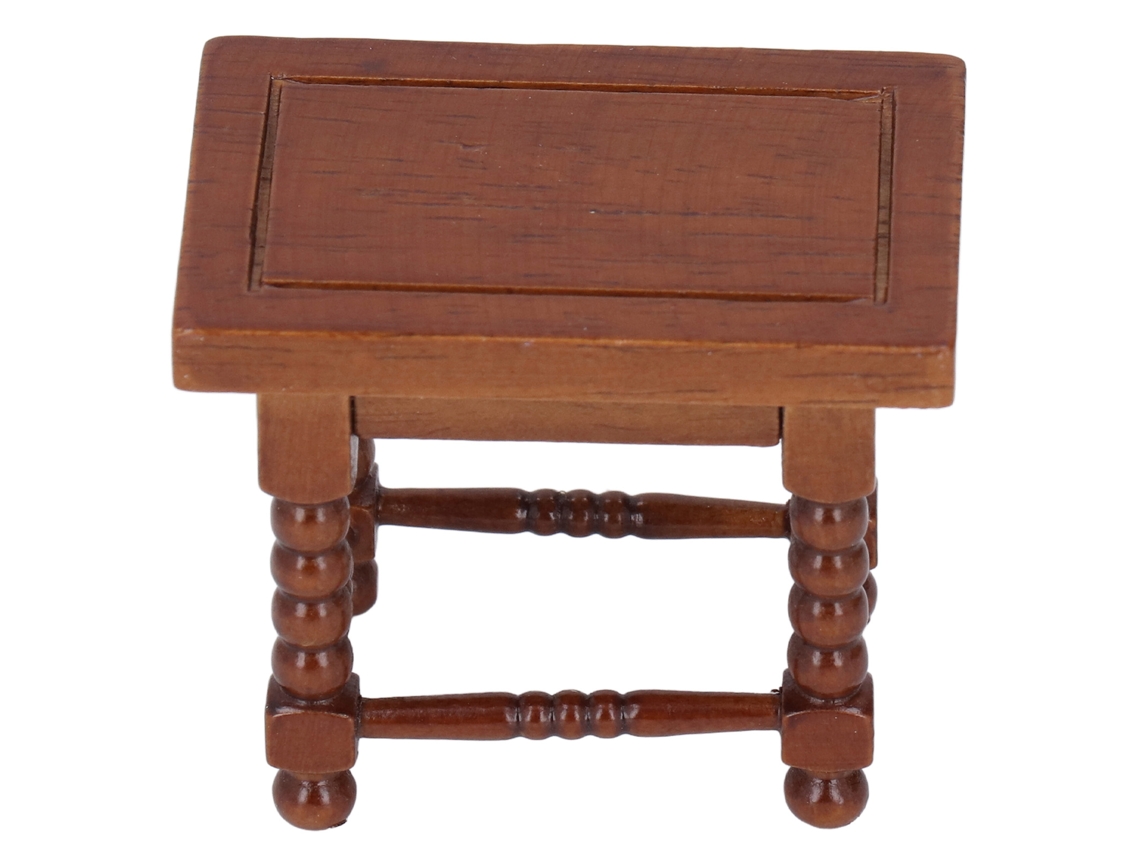Primerox mesa de Chá/café Miniatura em Madeira Betula para Casinha de Bonecas 1:12 Acessório de Mobília